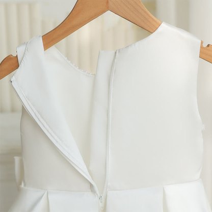 Satin Bow Sleeveless Midi Dresses - image 9