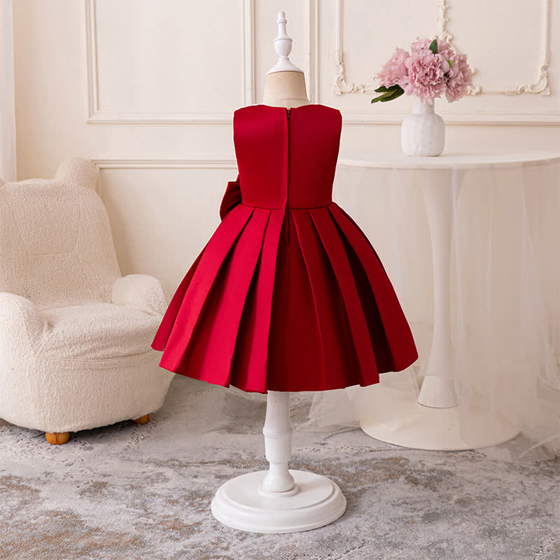 Satin Bow Sleeveless Midi Dresses - image 13