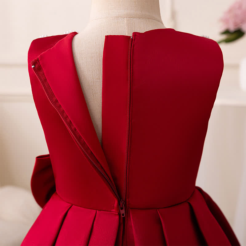 Satin Bow Sleeveless Midi Dresses - image 15