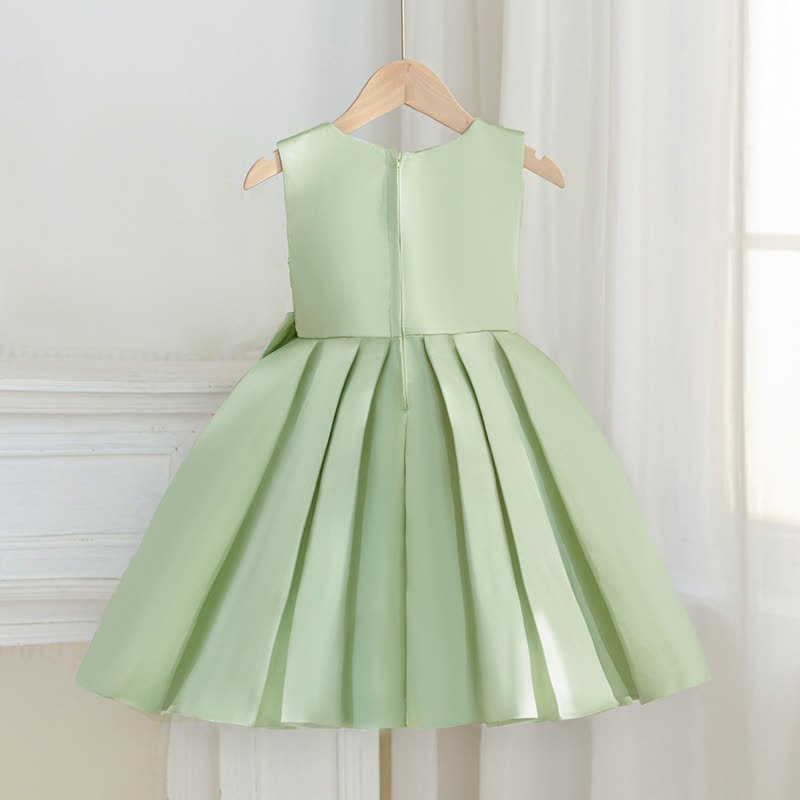 Satin Bow Sleeveless Midi Dresses - image 18