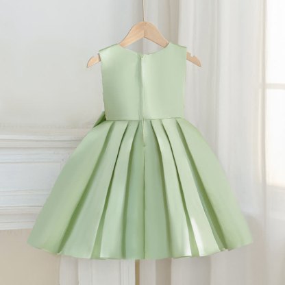 Satin Bow Sleeveless Midi Dresses - image 18