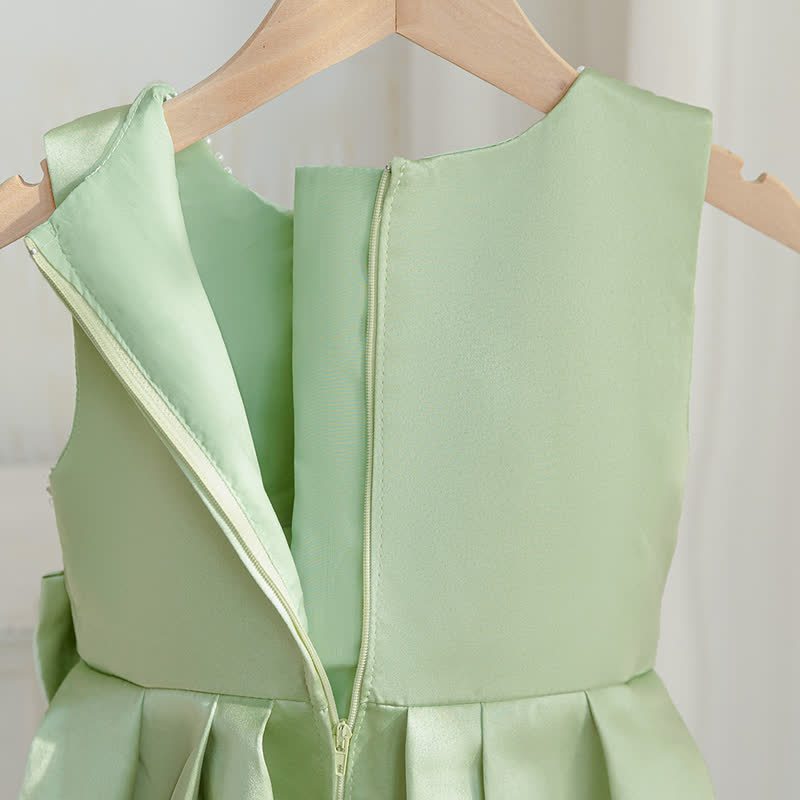 Satin Bow Sleeveless Midi Dresses - image 20