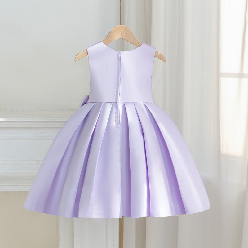 Satin Bow Sleeveless Midi Dresses - image 24