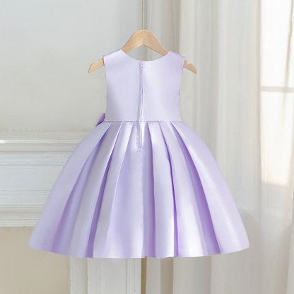 Satin Bow Sleeveless Midi Dresses - image 24