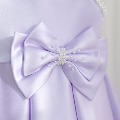 Satin Bow Sleeveless Midi Dresses - image 27