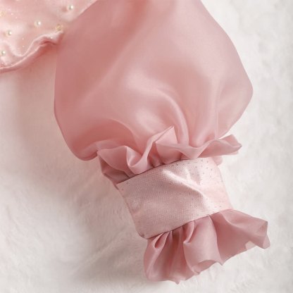 Satin Split Joint Long Sleeve Midi Dresses - image 6