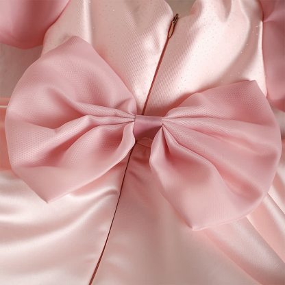 Satin Split Joint Long Sleeve Midi Dresses - image 4