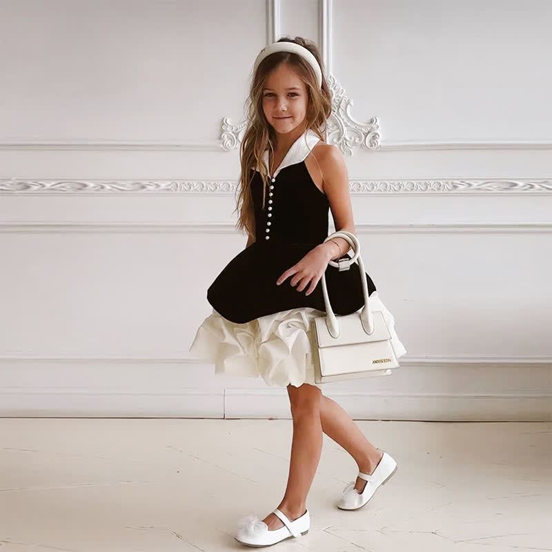 [Archive Sale] Velvet Folds Bow Sleeveless Mid-long Dresses - image 7