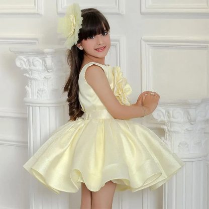 Satin Rosette Sleeveless Mid-long Dresses - image 5