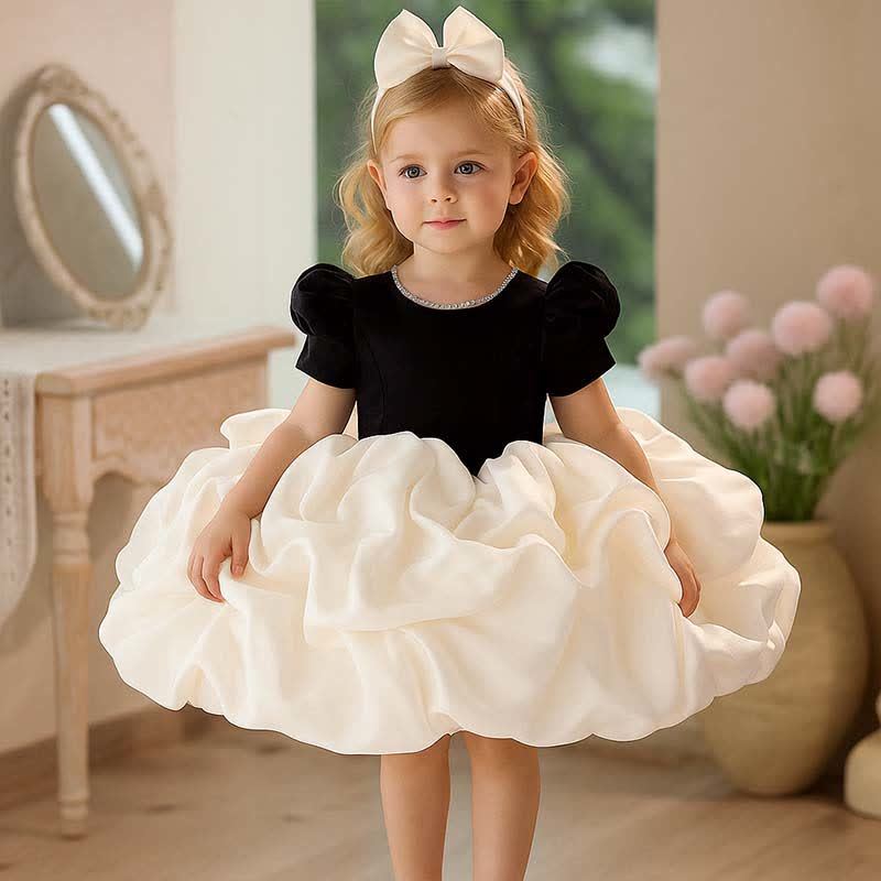 Velvet Folds Short Sleeve Mid-long Dresses - image 4