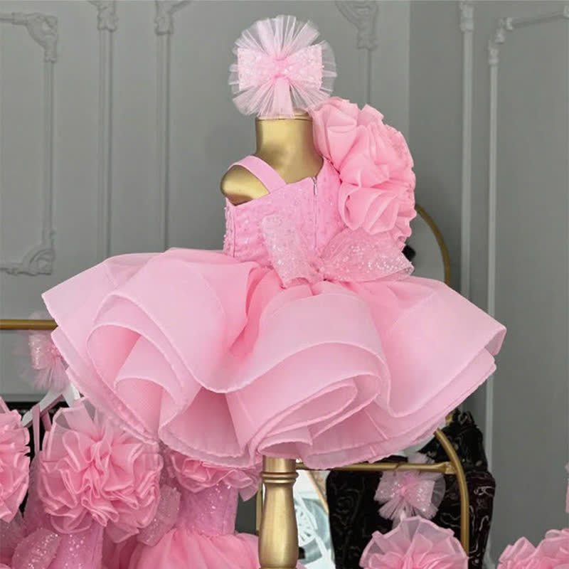 Organza Folds Sleeveless Mid-long Dresses - image 8
