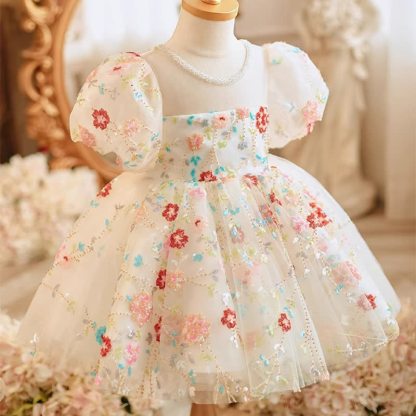 Mesh Panel Short Sleeve Midi Dresses - image 3