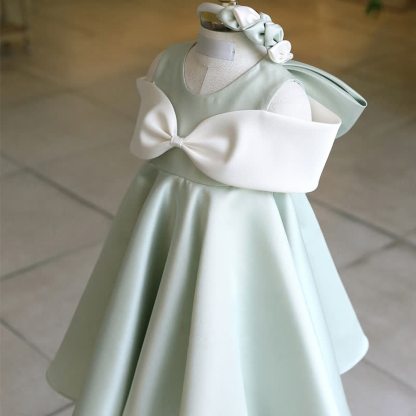 Satin Bow Sleeveless Midi Dresses - image 2