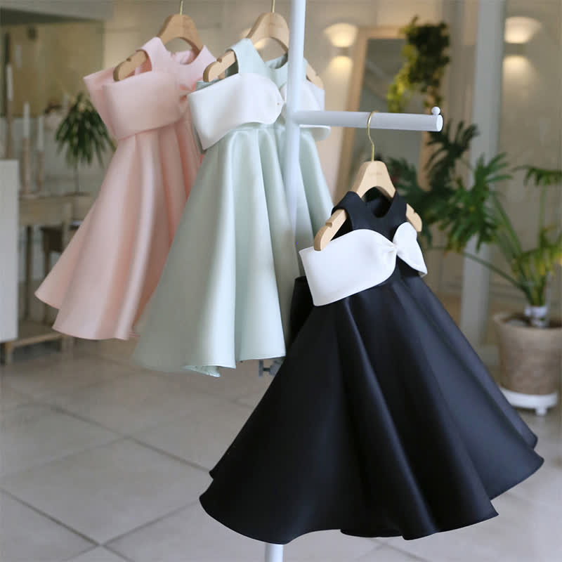 Satin Bow Sleeveless Midi Dresses - image 8