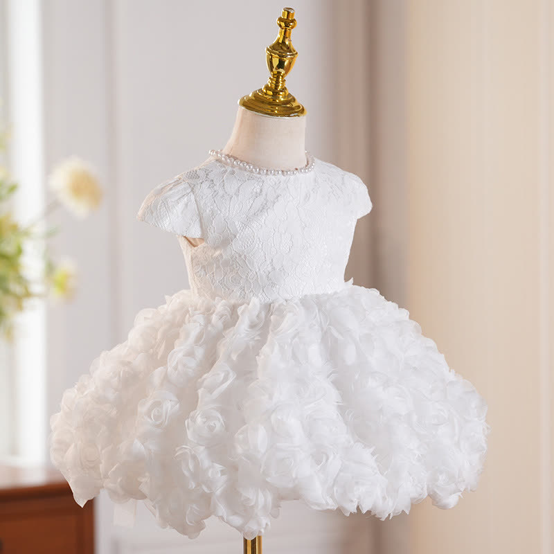 Lace Bow Cap Sleeve Midi Dresses - image 2