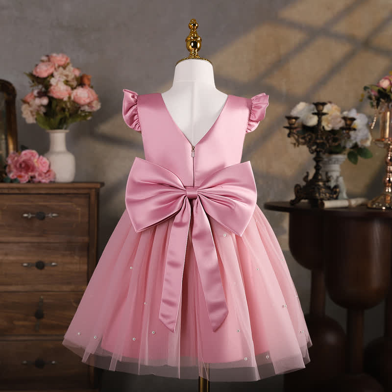 Mesh Bow Sleeveless Midi Dresses - image 2