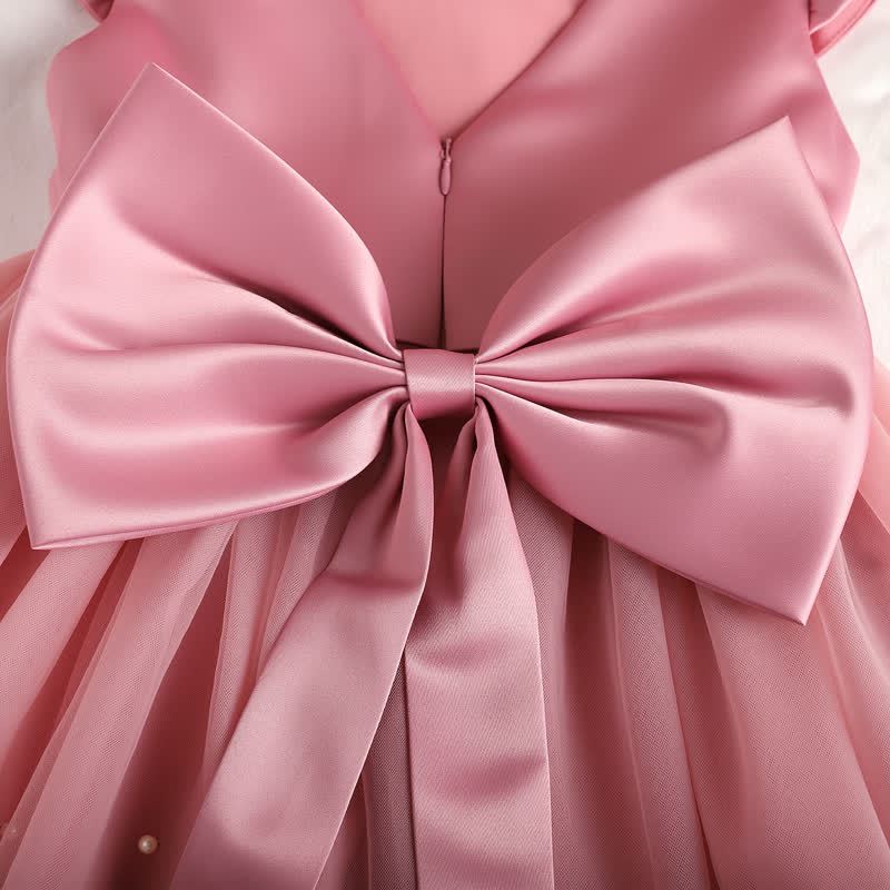 Mesh Bow Sleeveless Midi Dresses - image 4