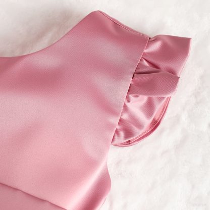 Mesh Bow Sleeveless Midi Dresses - image 3