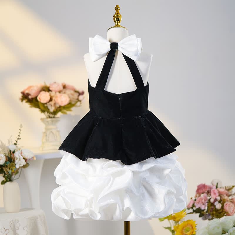 [Archive Sale] Velvet Folds Bow Sleeveless Mid-long Dresses - image 2