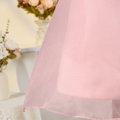 Organza Bow Short Sleeve Mid-long Dresses - image 5