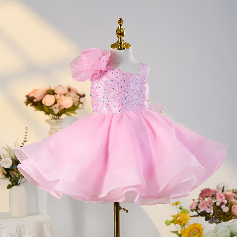 Organza Folds Sleeveless Mid-long Dresses - image 1