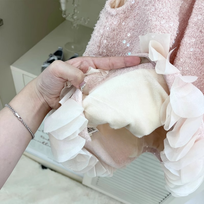 Tweed Panel Sleeveless Midi Dresses - image 3