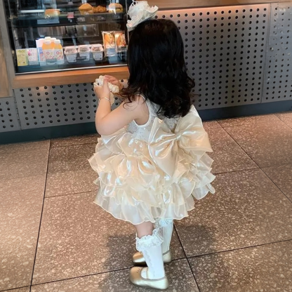 Glitter & Organza Pearl Sleeveless Midi Dresses - image 5