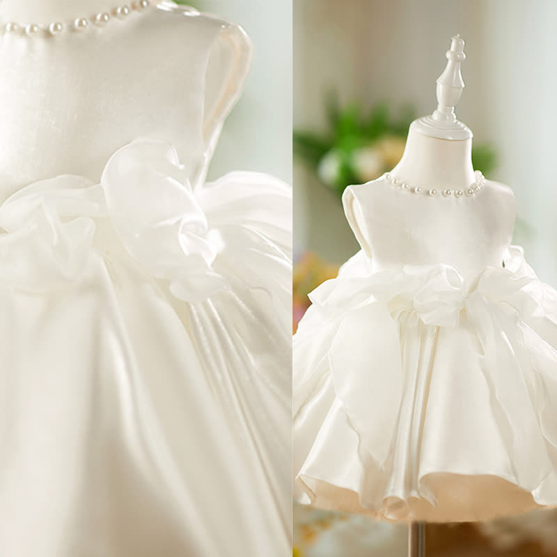 Chemical Fiber Blend  Bow Sleeveless Midi Dresses - image 5