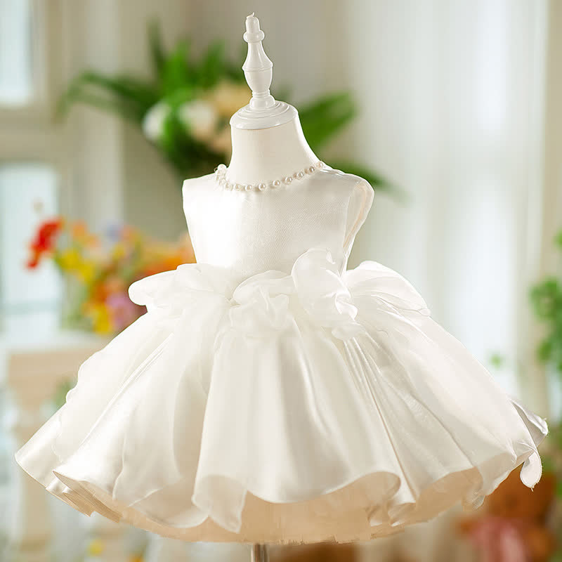 Chemical Fiber Blend  Bow Sleeveless Midi Dresses - image 3