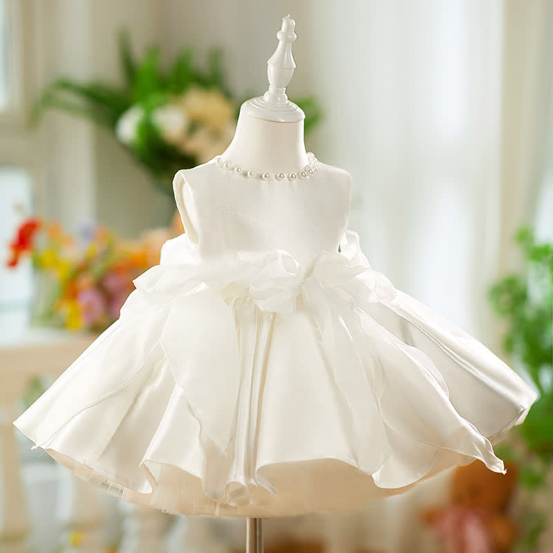Chemical Fiber Blend  Bow Sleeveless Midi Dresses - image 2
