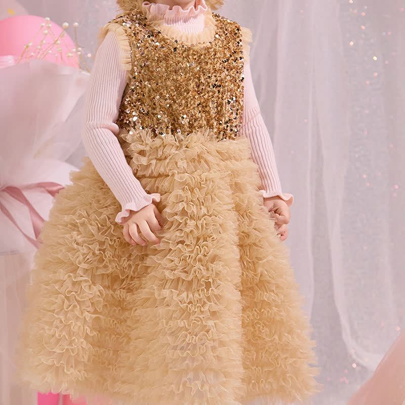 [Archive Sale] Glitter Split Joint Sleeveless Midi Dresses - image 3