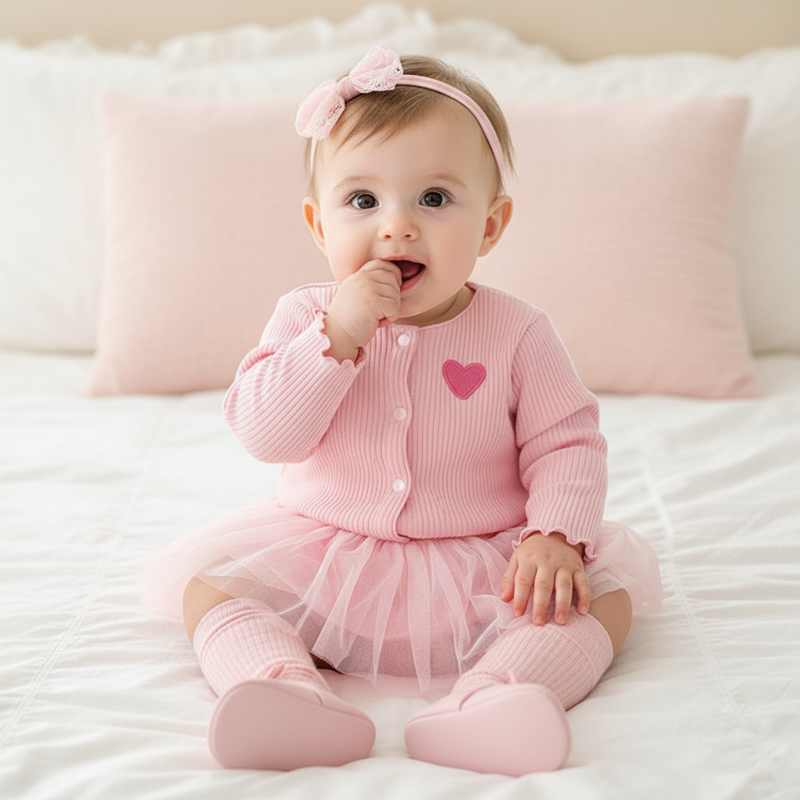 Cotton Tiered Long Sleeve Midi Dresses - image 2