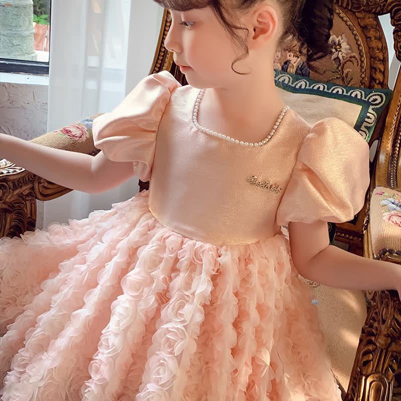 [Archive Sale] Chemical Fiber Blend Split Joint Short Sleeve Midi Dresses - image 2