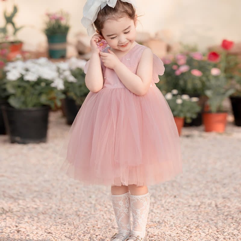 [Archive Sale] Cotton Butterfly Sleeveless Midi Dresses - Pink - 2-3Y【90cm】 - image 3