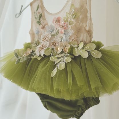 Mesh Applique Sleeveless Shorts Bodysuit - image 9