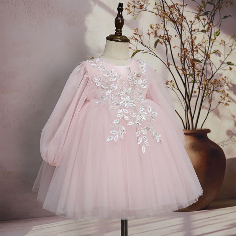 Mesh Applique Half Sleeve Midi Dresses - image 2