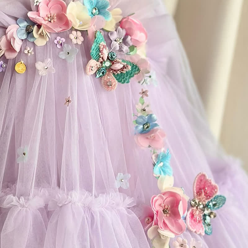 Mesh Rosette Sleeveless Midi Dresses - image 3