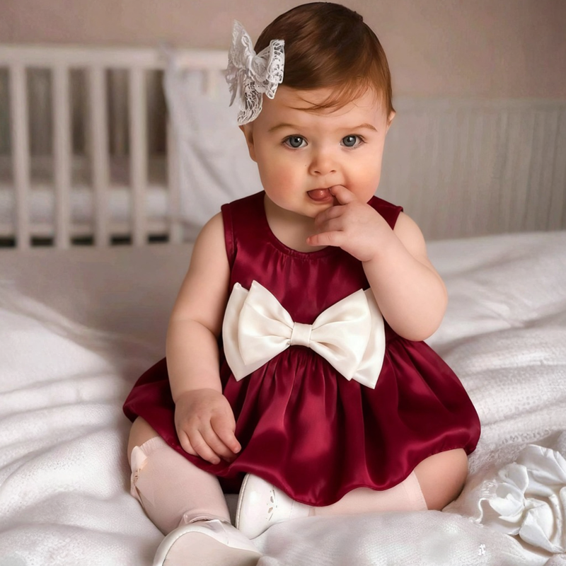 Rayon Bow Sleeveless Midi Dresses - image 1