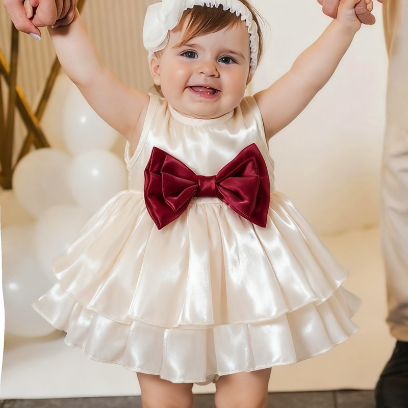 Rayon Bow Sleeveless Midi Dresses - image 2