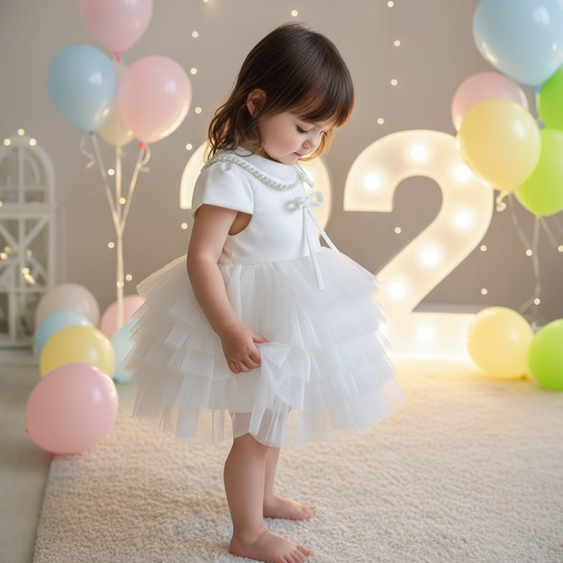 Satin Imitation Pearls Split Joint Folds Short Sleeve Midi Dresses - image 1