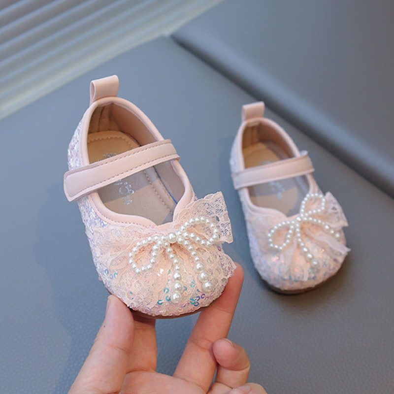 Solid Bow Ribbon Round Toe Flats  - Pink - US8.5（EUR25） - image 6