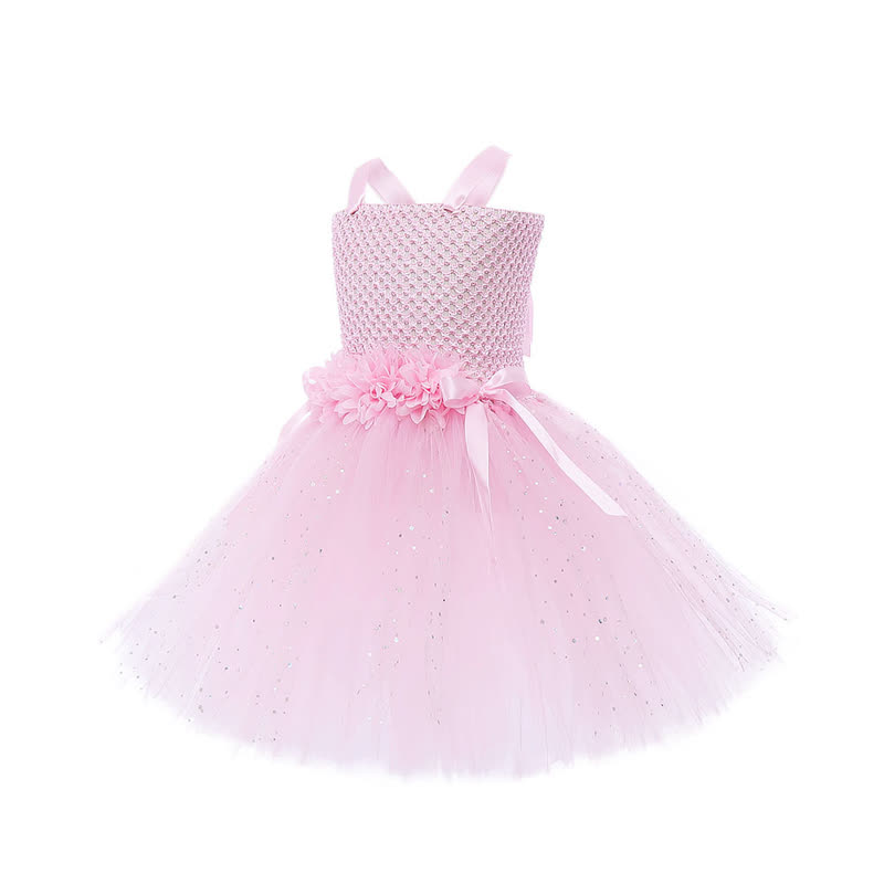 Mesh Rosette Sleeveless Midi Dresses - image 2