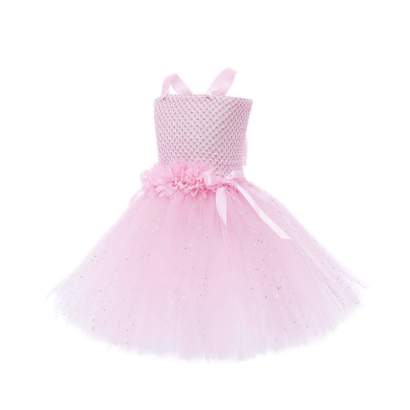 Mesh Rosette Sleeveless Midi Dresses - image 2