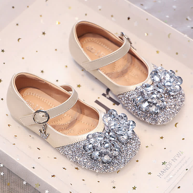 Solid Rhinestones Round Toe Flats  - image 9
