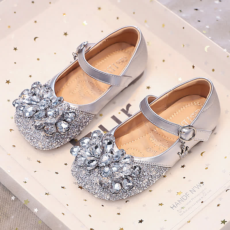 Solid Rhinestones Round Toe Flats  - image 4
