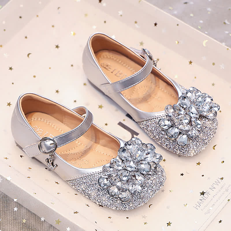 Solid Rhinestones Round Toe Flats  - image 3