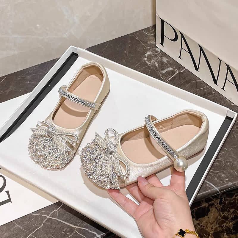 Solid Rhinestones Round Toe Flats  - image 2