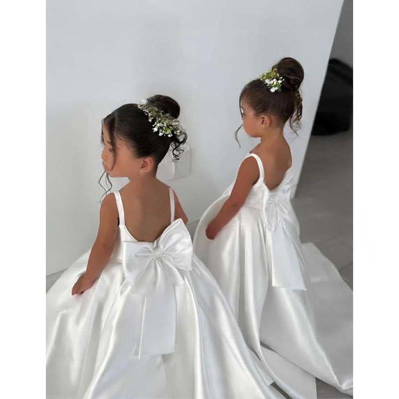 Satin Bow Sleeveless Maxi Dresses - image 20