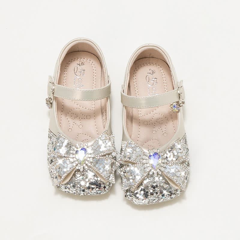 Solid Bow Rhinestones Round Toe Flats  - image 7