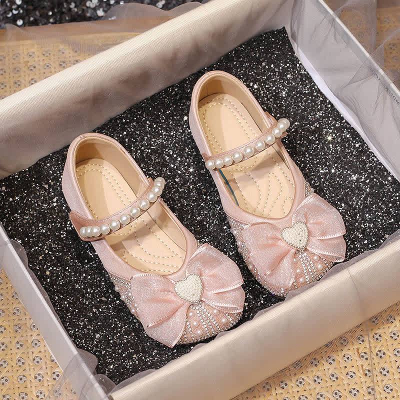Solid Bow Rhinestones Round Toe Flats  - image 8